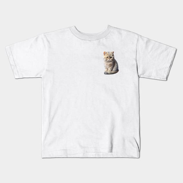 Feline friend Kids T-Shirt by Path